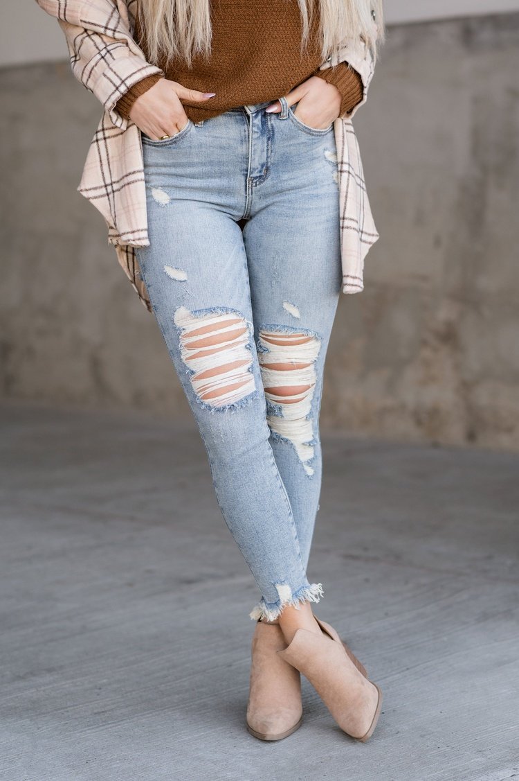 Blaine Distressed Skinny Jeans - Mindy Mae's Marketcomfy cute hoodies