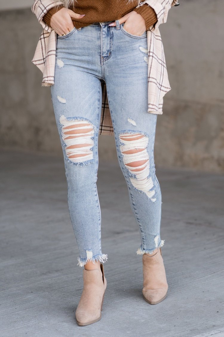 Blaine Distressed Skinny Jeans - Mindy Mae's Marketcomfy cute hoodies