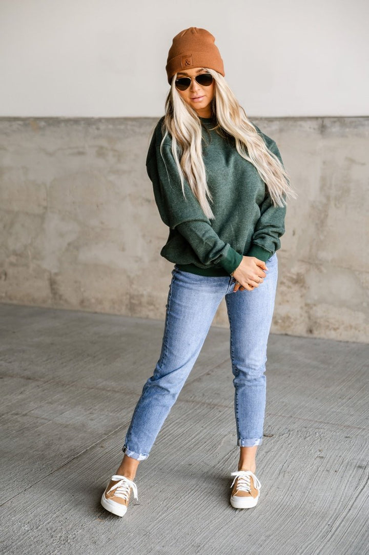 Andy Oversized Pullover - Green - Mindy Mae's Marketcomfy cute hoodies