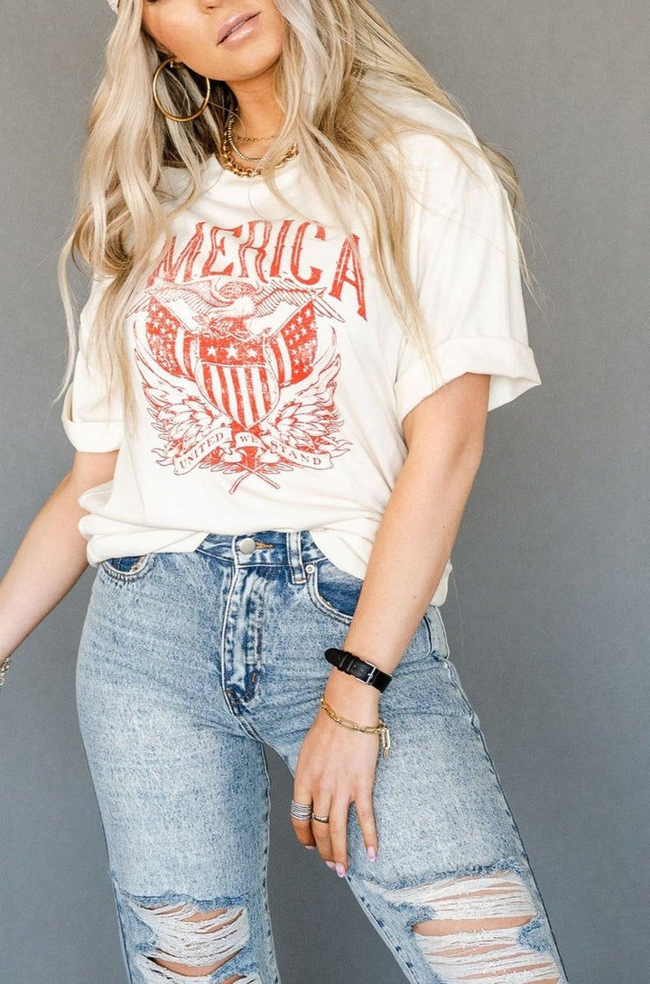 Vintage America Graphic Tee - Mindy Mae's Marketcomfy cute hoodies