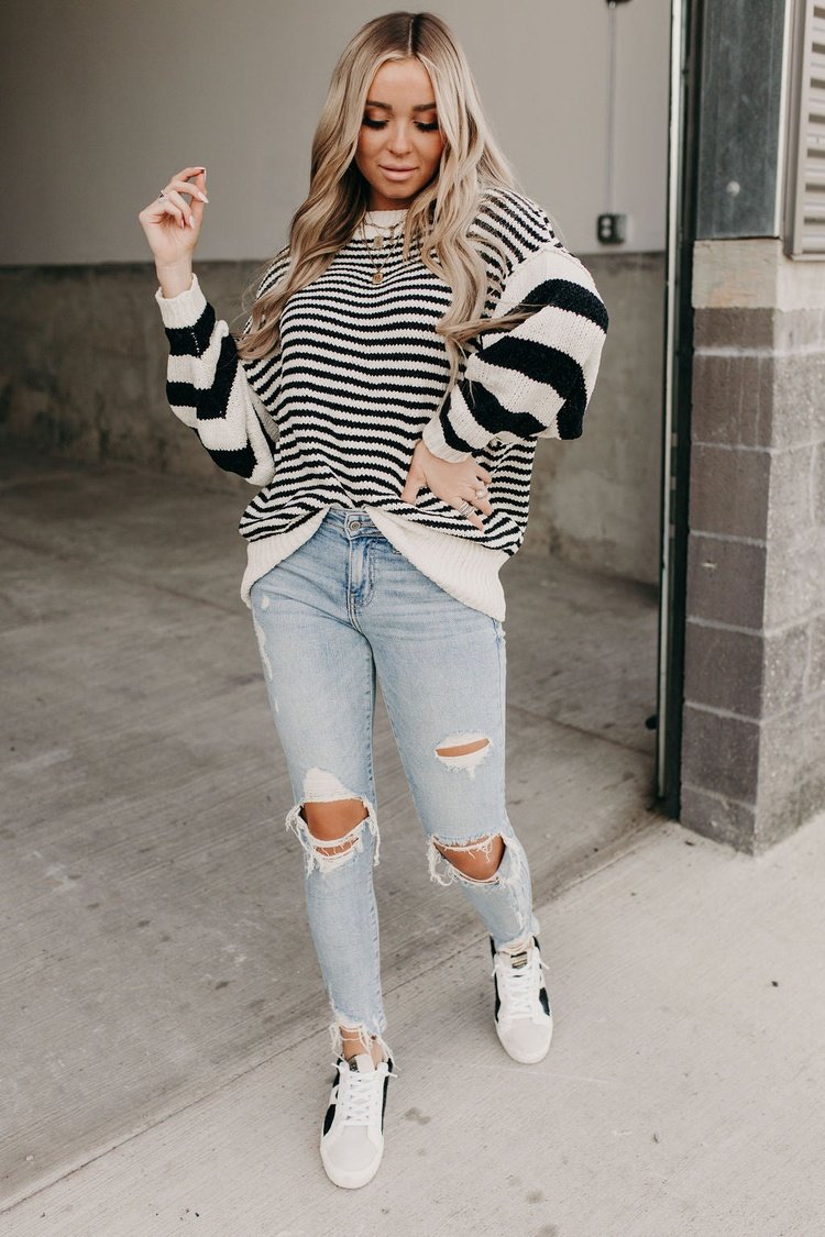 Juliette Striped Sweater: FINAL SALE