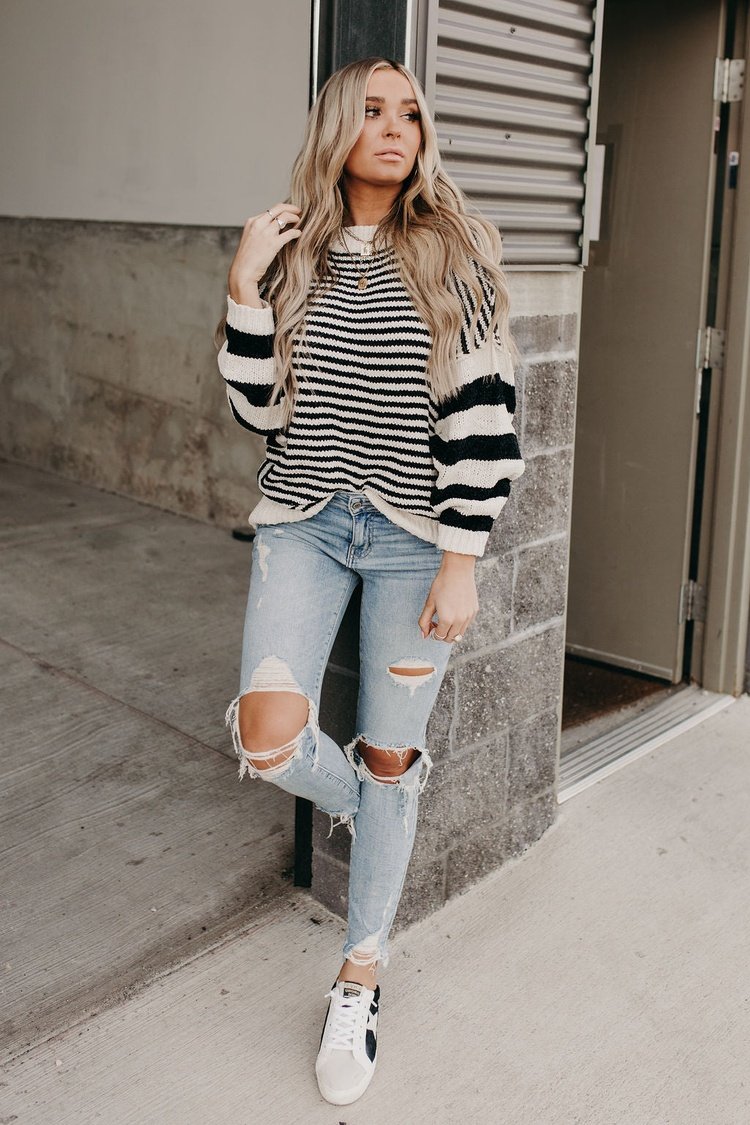 Juliette Striped Sweater: FINAL SALE