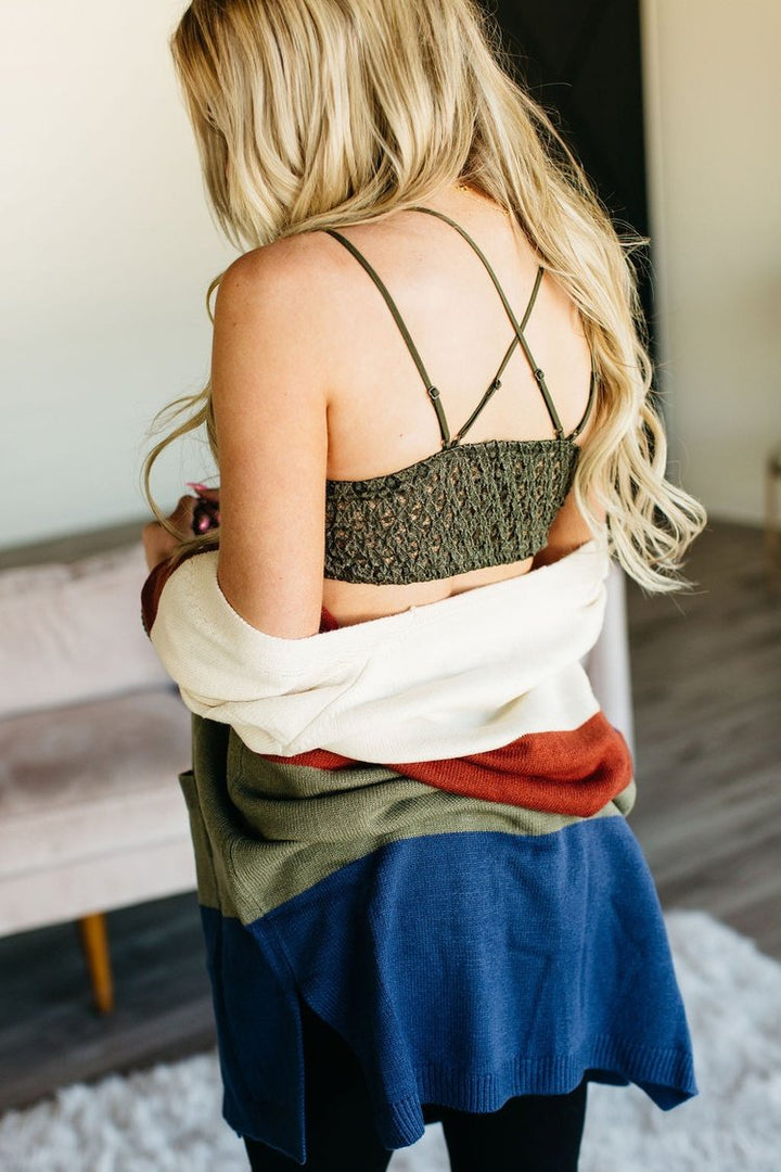 Scalloped Lace Bralette - Olive