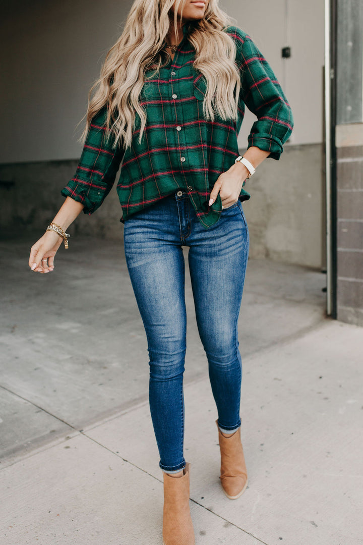 Wave Plaid Button Down - Mindy Mae's Marketcomfy cute hoodies