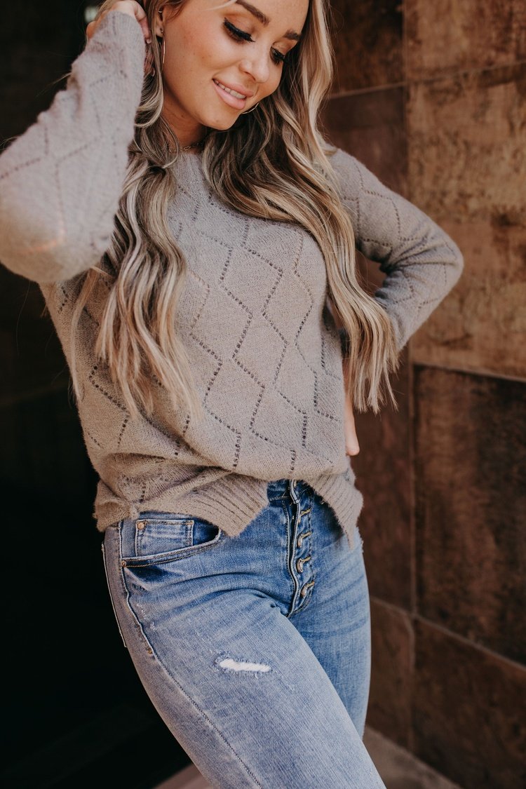 Emily Sweater - Taupe Grey