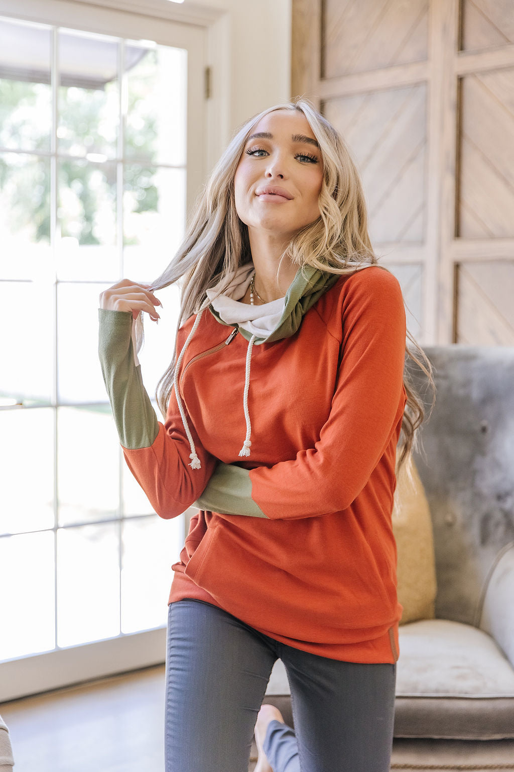 DoubleHood™ Sweatshirt - Go For It - Mindy Mae's Marketcomfy cute hoodies